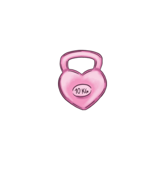 Kettlebell szerelem 10kg minta fehér pólón