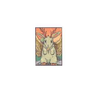 Wolpertinger minta fekete pólón