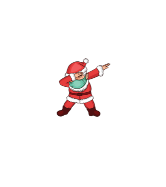 Santa maszk DAB minta fehér/piros pólón