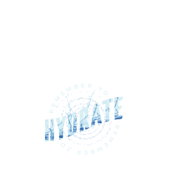 Remember to Hydrate minta fekete pólón