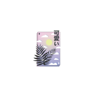 Vaporwave Hullám minta szürke pólón