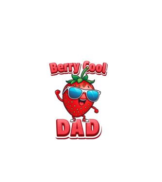 Berry Cool Dad Eper Napszemüvegben minta fekete pólón