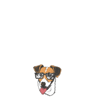 Jack Russell Terrier minta világos rózsaszín pólón
