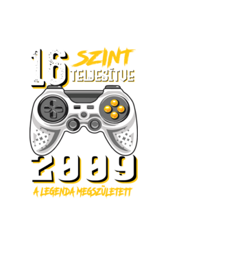 GAMER szint teljesítve 16. 2009 minta fekete pólón