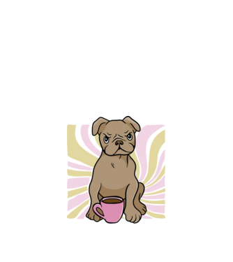 Grumpy Bulldog minta fekete pólón