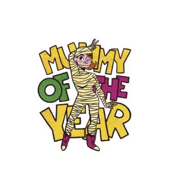 Mummy Of The Year minta fehér pólón