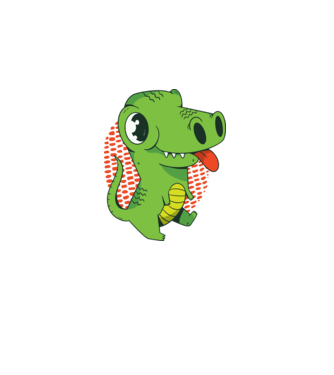 Cuki Dinoszaurusz minta szürke pólón