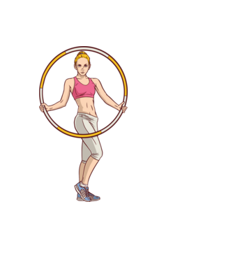 Hula Hoop minta fekete pólón