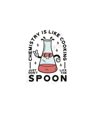 Chemistry is like Cooking minta fehér pólón