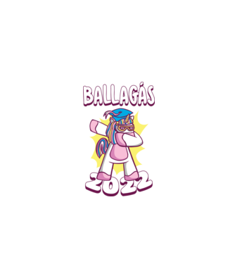 BALLAGÓ UNIKORNIS BALLAGÁS minta fehér pólón
