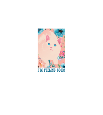 Vintage cat minta világos rózsaszín pólón