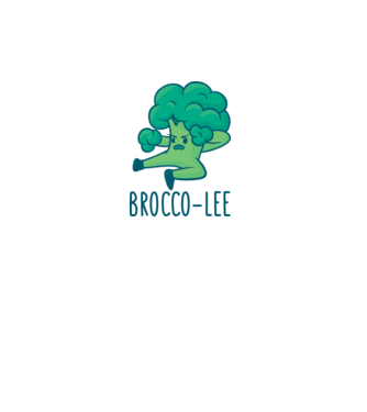 Brocco-Lee - Brokkoli Karate minta fehér pólón