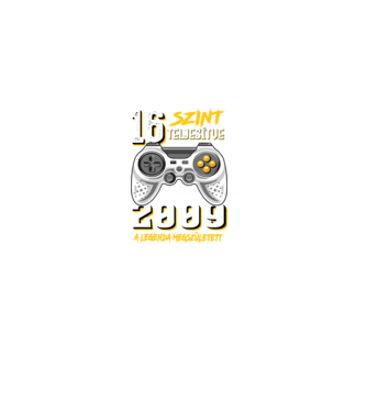 GAMER szint teljesítve 16. 2009 minta fekete pólón