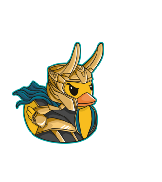 Loki Kacsa minta fekete pólón