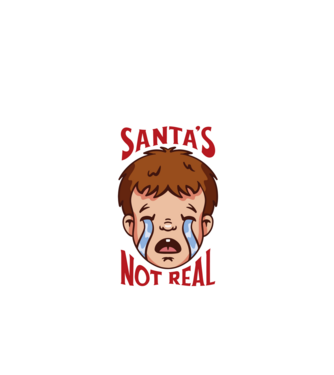 Santa is not real minta piros pólón