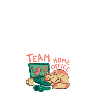 Team Home Office minta fehér pólón