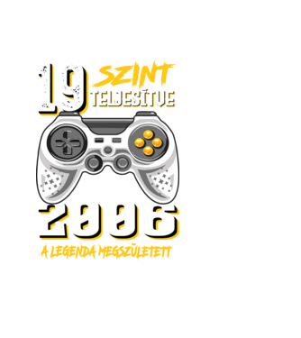 GAMER szint teljesítve 19. 2006 minta fekete pólón
