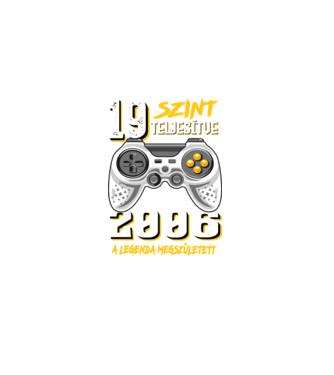 GAMER szint teljesítve 19. 2006 minta fekete pólón