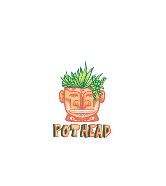 Pothead minta fekete pólón