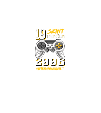 GAMER szint teljesítve 19. 2006 minta fekete pólón