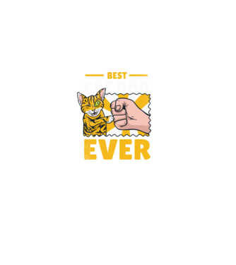 Best Cat Dad Ever - Legjobb Cicás Apa minta fekete pólón