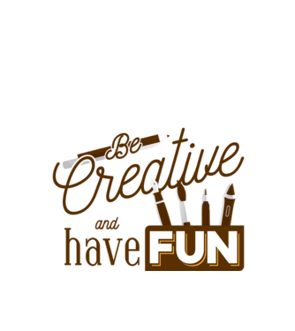 Be creative and have fun minta almazöld pólón