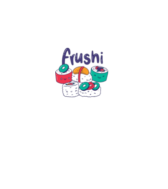 Frushi minta szürke pólón