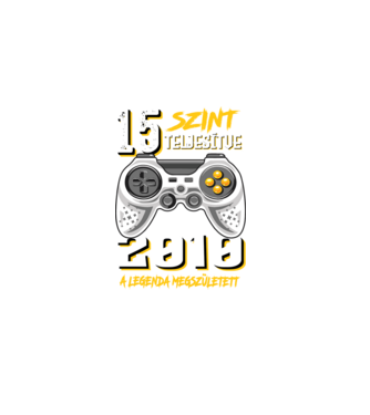 GAMER szint teljesítve 15. 2010 minta fekete pólón