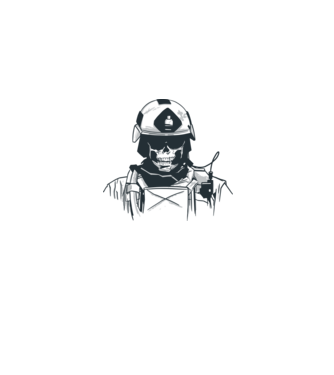 Special Force Skull minta szürke pólón