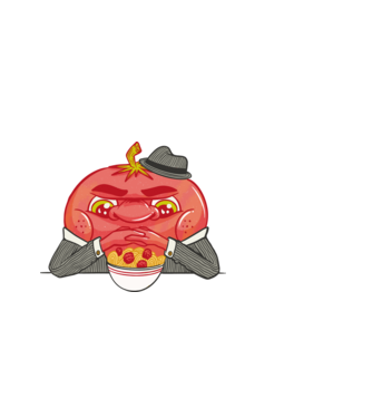 Staring Mafia Tomato minta fehér pólón