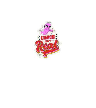 Cupid is not real - anti valentin minta sötétkék pólón
