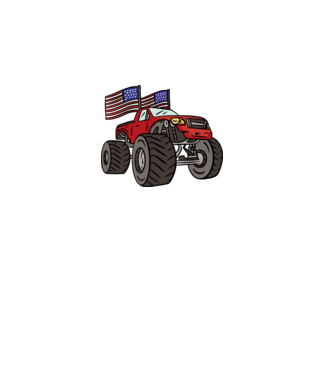 Monster Truck minta fehér pólón