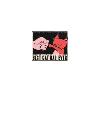 Best Cat Dad Ever - Legjobb Cica Gazdi minta szürke pólón