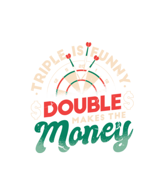 Triple is funny - darts minta fehér pólón