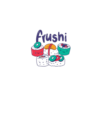 Frushi minta szürke pólón