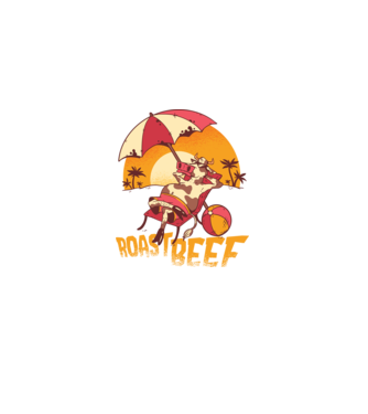 Roast Beef - Sült Marha minta fekete pólón