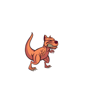 Pitbull Rex minta szürke pólón