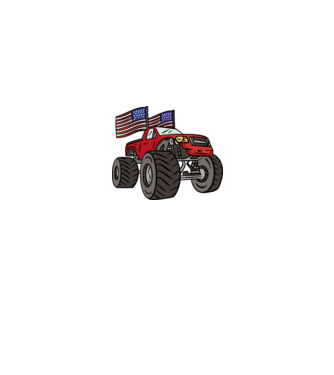 Monster Truck minta fehér pólón