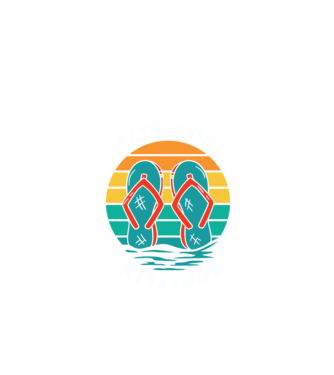 Flip Flop Attitude minta fekete pólón