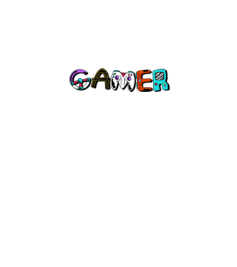 Gamer Felirat minta szürke pólón