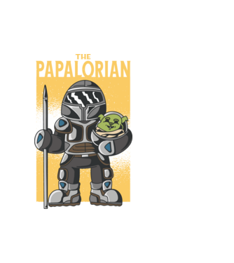 Papalorian minta fehér pólón