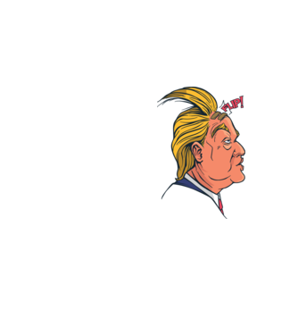 Trump Haj minta neonsárga pólón