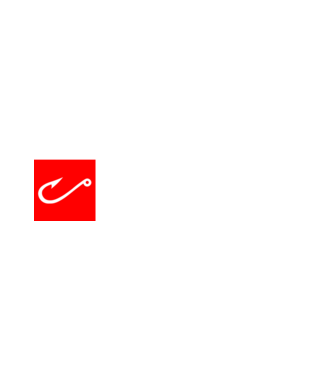 Horgásznikell logo minta fehér pólón
