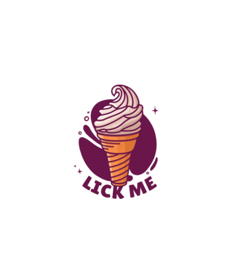 Lick Me minta fehér pólón