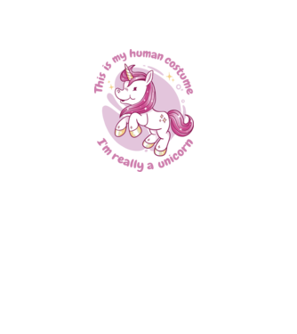 Unicorn minta fehér pólón