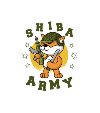 Shiba hadsereg minta fehér pólón