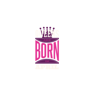 Queens are born in April minta fekete pólón