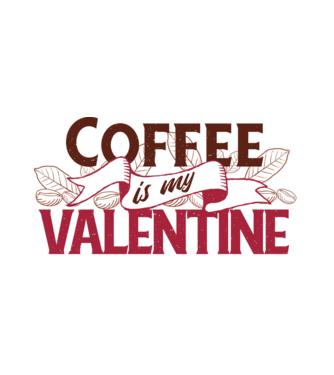 Coffee is my valentine minta fehér pólón