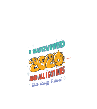 I survived 2020 minta fekete pólón