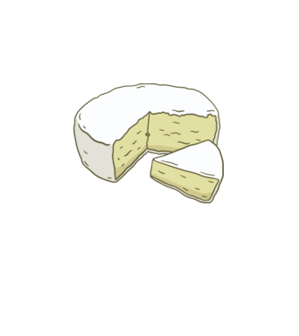 Brie sajt minta fehér pólón